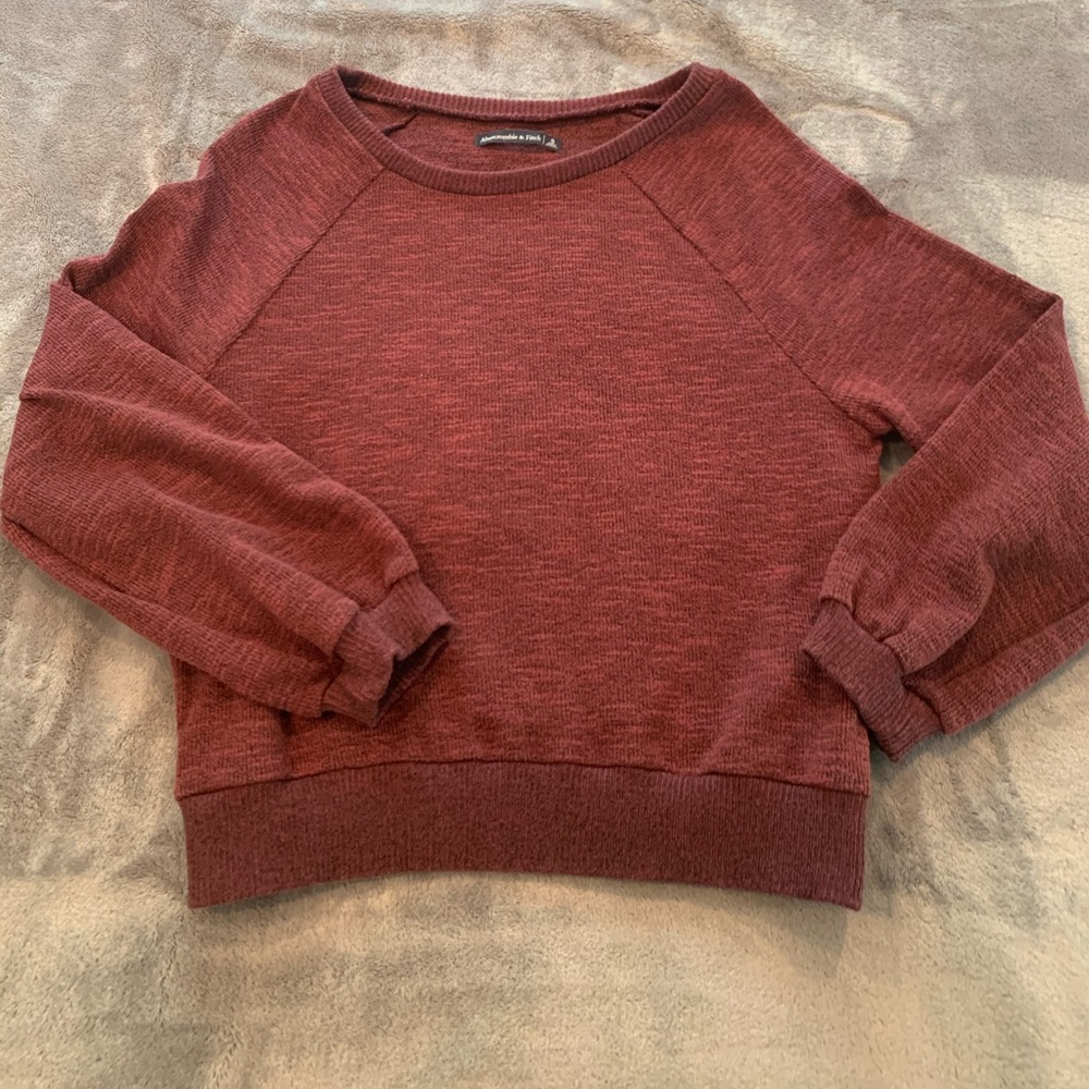 red sweater from abercrombie and fitch